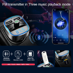 Bluetooth 5.0 Car FM Transmitter Wireless USB Fast Charger Handsfree Audio Receiver Adapter MP3 Player Auto Accessory