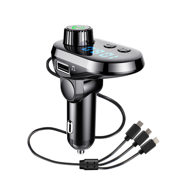 Quick Charge Car Multi Fast Charger Bluetooth Phone Fm Transmitter Car Audio MP3 Player Handsfree
