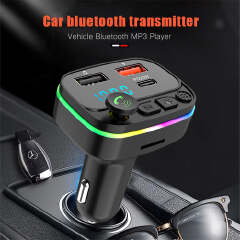 Car Fast Charger MP3 Music Player Navigation Handsfree Audio Receiver TF/U Disk Wireless Bluetooth-compatible 5.0 FM Transmitter