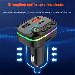 Car Fast Charger MP3 Music Player Navigation Handsfree Audio Receiver TF/U Disk Wireless Bluetooth-compatible 5.0 FM Transmitter