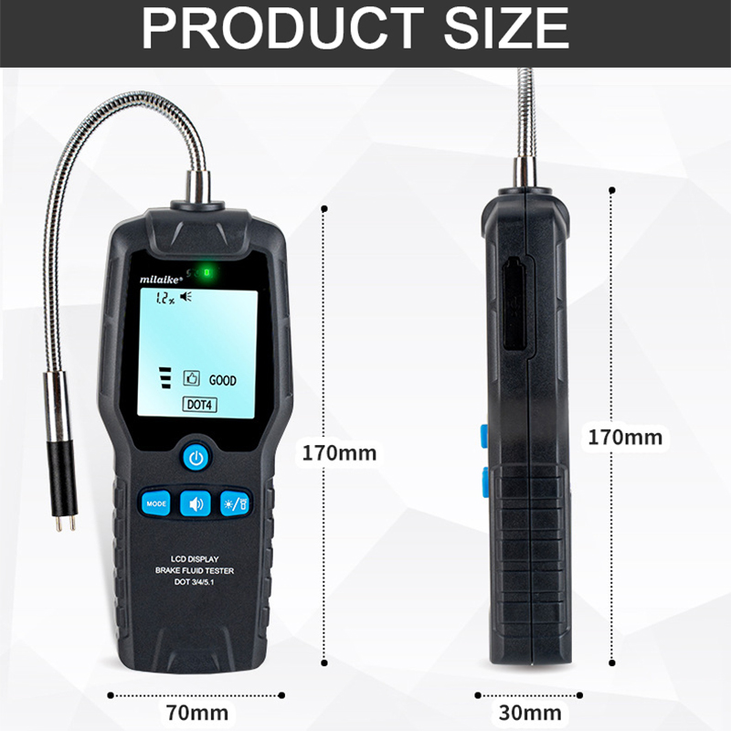 1PC Digital Car Brake Oil Testing Tool Engine Oil Tester Auto Oil Quality Detector Gas Analyzer Brake Fluid Tester Inject Checker