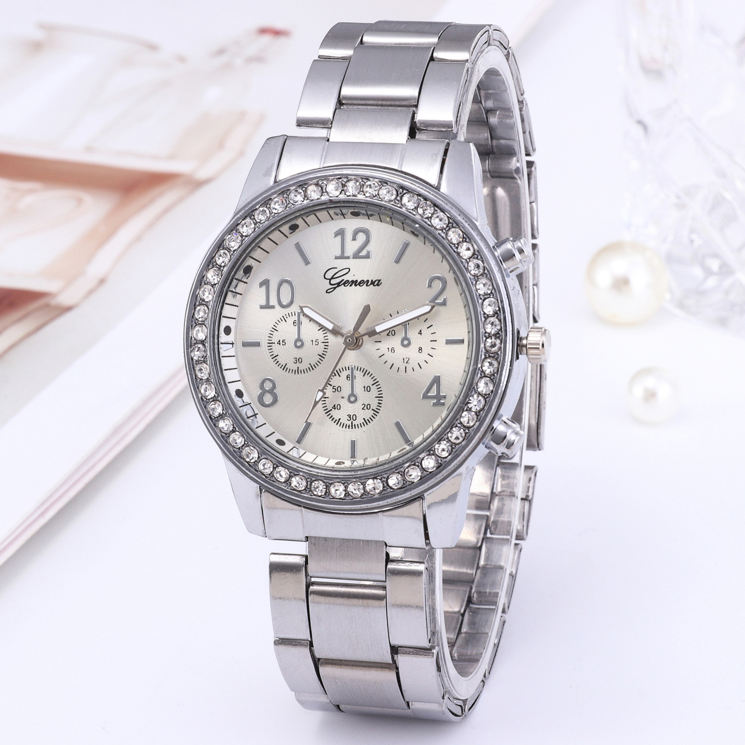 Watch for women Fashion Rhinestone Stainless steel Quartz Women watch