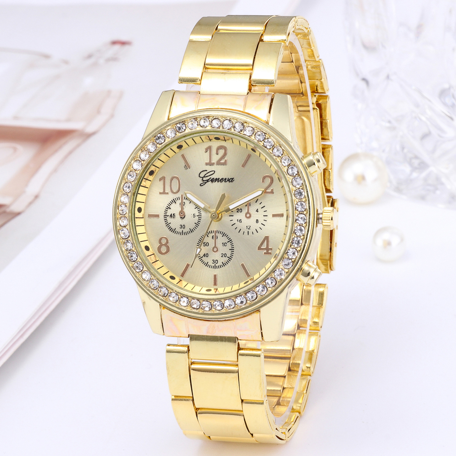 Watch for women Fashion Rhinestone Stainless steel Quartz Women watch