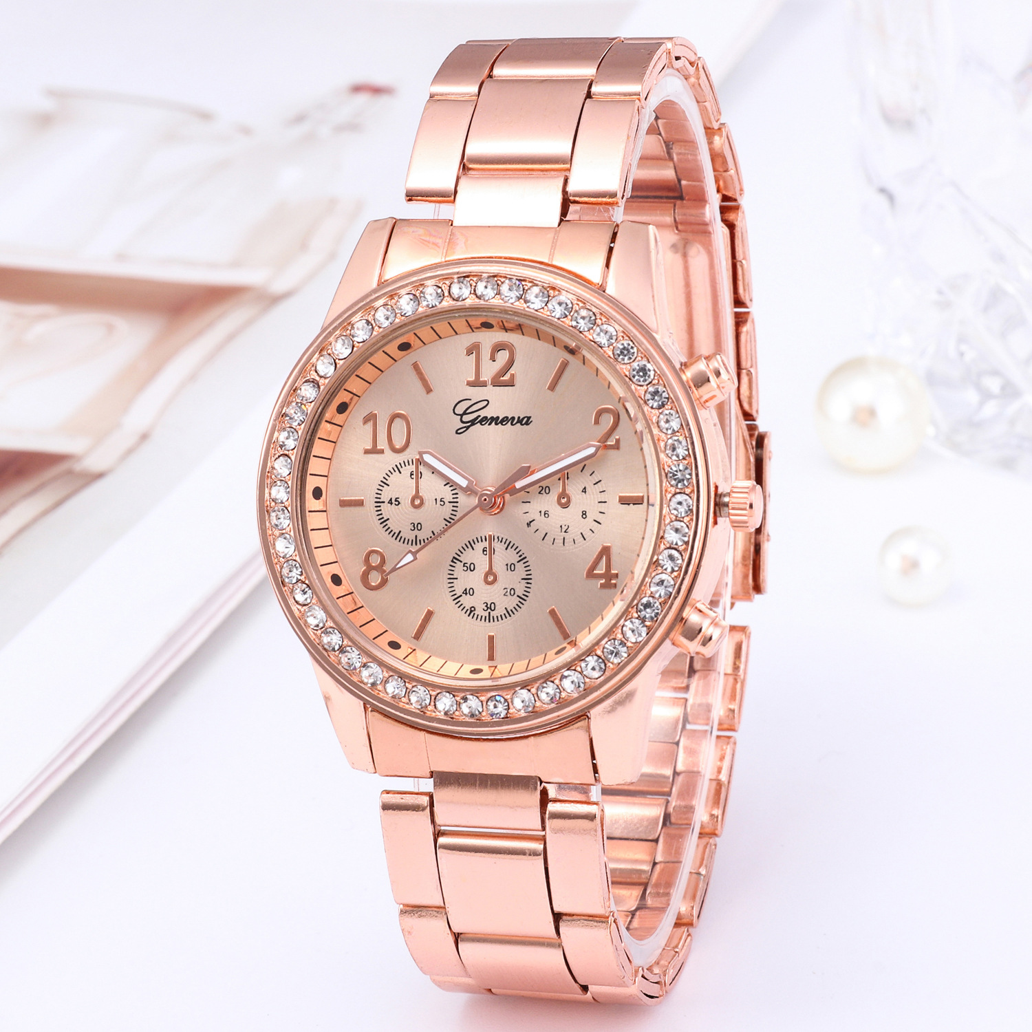 Watch for women Fashion Rhinestone Stainless steel Quartz Women watch