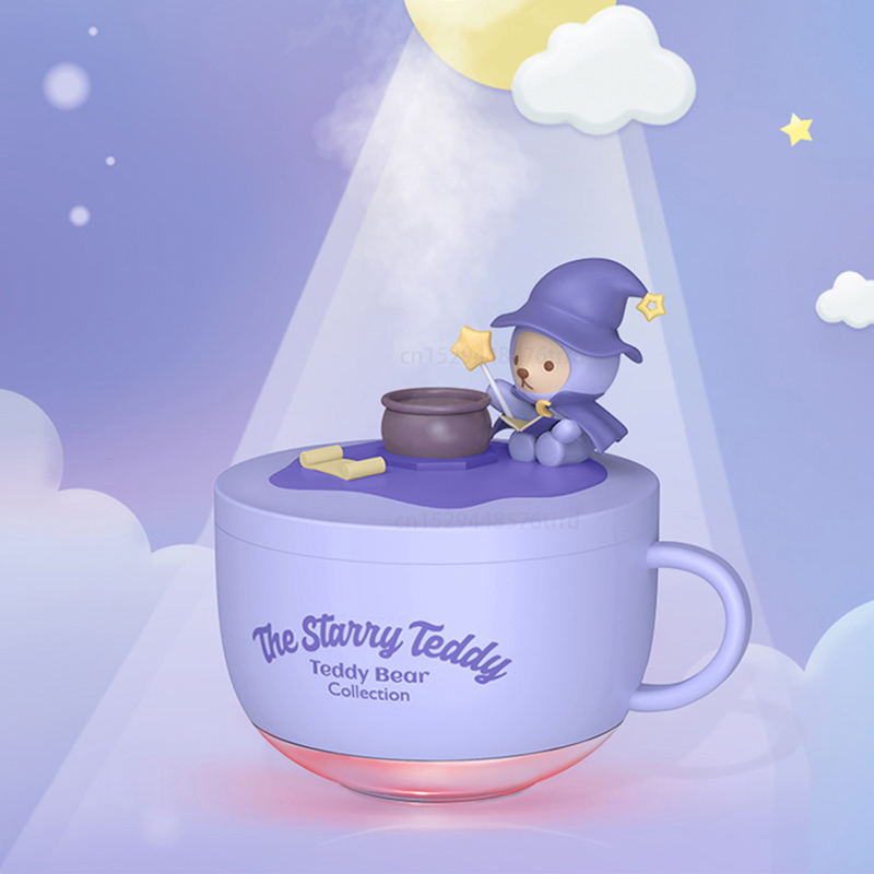 Wireless Humidifier for Travel Cute Bear Mini Magic Humidifier Portable Household Office Car Bedroom USB Quiet Mist Maker