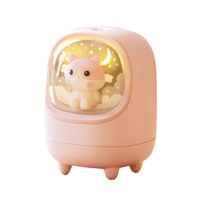Creative Cute Pet Space Capsule Humidifier Household USB Air Humidifier Purifier With Sleeping Night Light