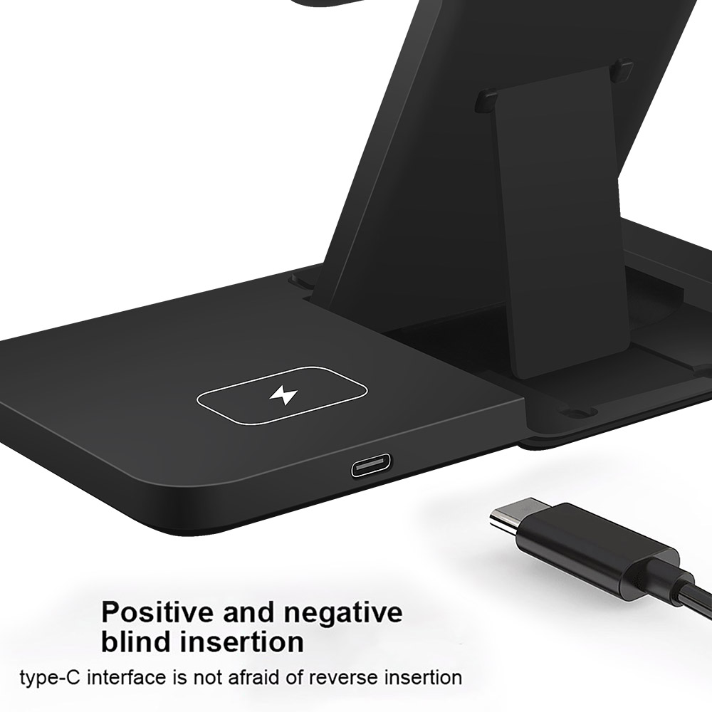 15W Qi Fast Wireless Charger Dock Station For iPhone 13 12 11 XS XR X 8 Apple Watch 7 6 5 4 3 2 AirPods Pro Charging Stand