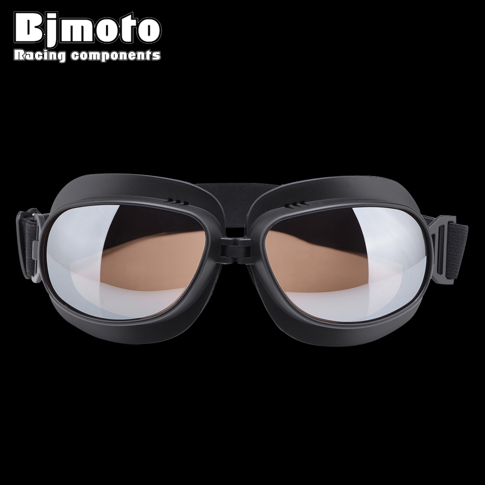 Foldable Motorcycle Goggles Vintage Motorcycle Helmet Goggles ATV UTV Biker Eyewear Goggles Glasses For Pilot Scooter Dirt Bike