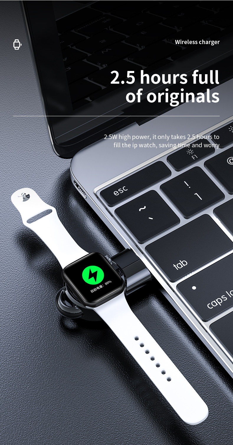 Portable Wireless Charger for Apple Watch 7 6 SE 5 4 Charging Dock Station for iwatch Series 3 2 1 Mobile Accessories