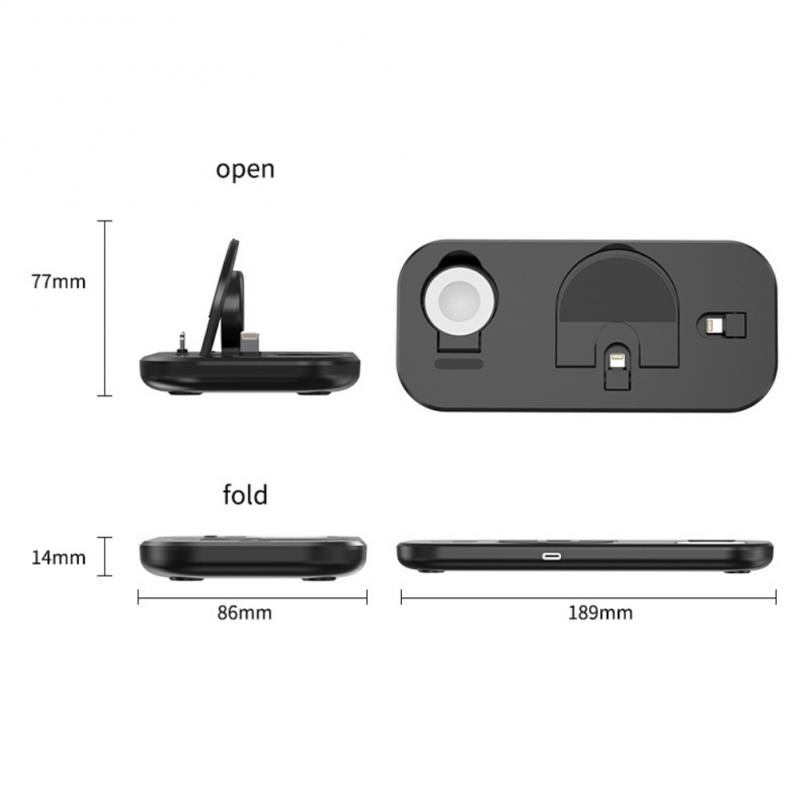 30W Qi Fast Wireless Charger Stand For iPhone 13 12 X 8 Apple Watch 3 in 1 Foldable Charging Dock Station for Airpods Pro iWatch