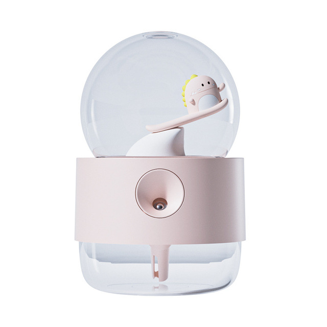 Lovely Cartoon Dinosaur Wireless Air Humidifier USB Mini Portable Chargeable Aromatherapy Essential Oil Diffuser with LED Lamp