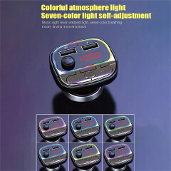 Car Bluetooth-compatible 5.0 FM Transmitter 3.1A Fast Charger Car Mp3 Player Music Handsfree Modulator With TF U Car Accessories