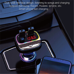 Car Bluetooth-compatible 5.0 FM Transmitter 3.1A Fast Charger Car Mp3 Player Music Handsfree Modulator With TF U Car Accessories