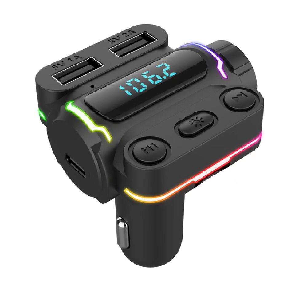 Car Bluetooth 5.0 FM Transmitter Wireless Handsfree Audio Receiver Auto MP3 Player 2.1A Dual USB Fast Charger Car Accessories