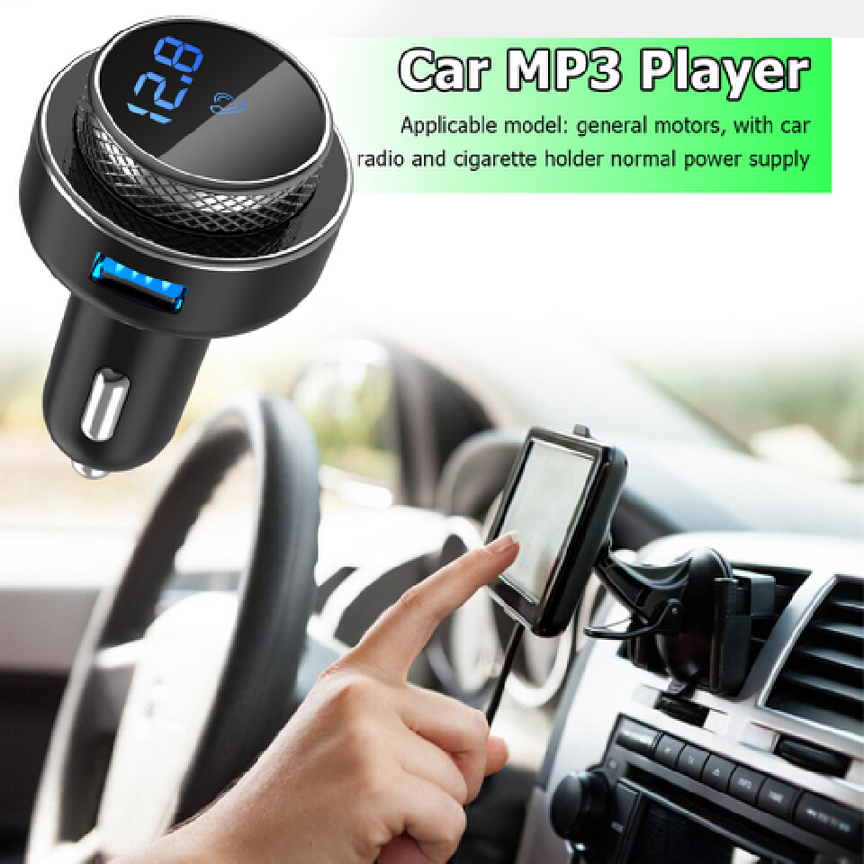 Car FM Transmitter Bluetooth Compatible Hands Free TF U Disk MP3 Player QC3.0 Dual USB Fast Charger Car Accessories