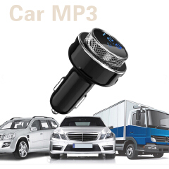 Car FM Transmitter Bluetooth Compatible Hands Free TF U Disk MP3 Player QC3.0 Dual USB Fast Charger Car Accessories