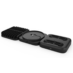 1PC Dual Controller Host Holder Charging Dock Station 4 Ports USB2.0 Hub with Disc Storage Bracket Gamepad Charger for Xbox Series X