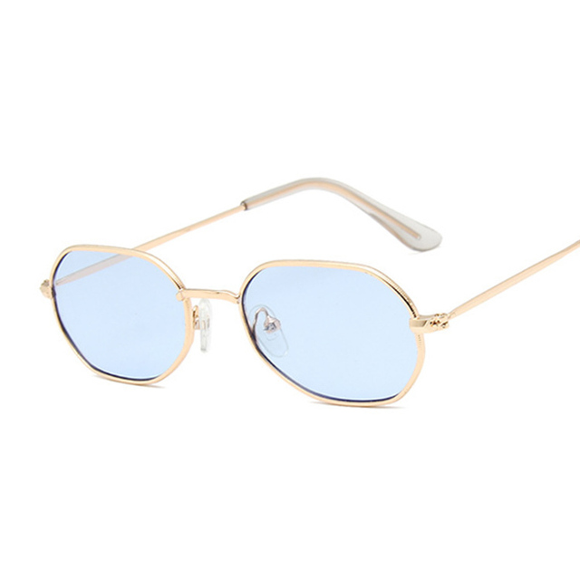 New Brand Designer Vintage Oval Sunglasses Woman Retro Clear Lens Eyewear Square Sun Glasses For Female Male UV400