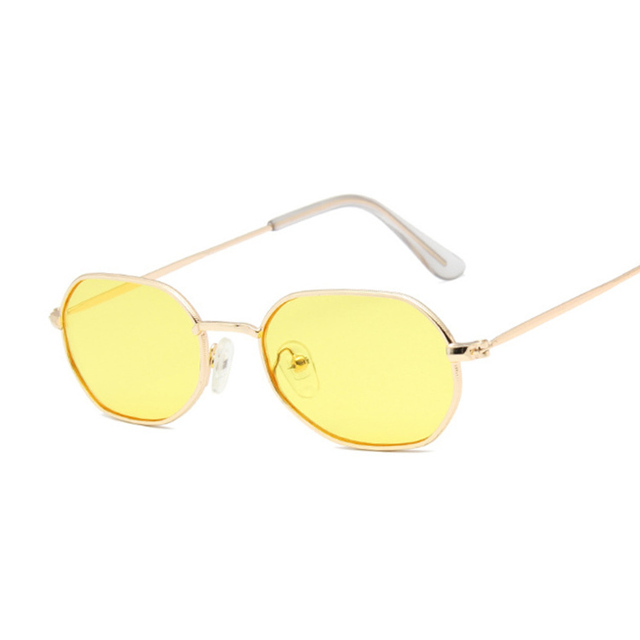 New Brand Designer Vintage Oval Sunglasses Woman Retro Clear Lens Eyewear Square Sun Glasses For Female Male UV400