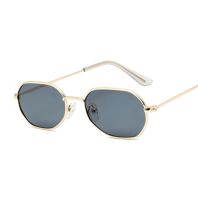 New Brand Designer Vintage Oval Sunglasses Woman Retro Clear Lens Eyewear Square Sun Glasses For Female Male UV400
