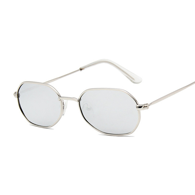 New Brand Designer Vintage Oval Sunglasses Woman Retro Clear Lens Eyewear Square Sun Glasses For Female Male UV400