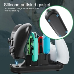 6 In 1 For Switch Oled Controller Charging Dock Support 6 Joypad Charger Stand Station For Switch Pro Console Dropship