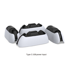1PC Dual Controller Charger Dock for PS5 Wireless Controller Station Fast Charging Dock with Indicators for PS5 Gamepad