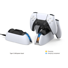 1PC Dual Controller Charger Dock for PS5 Wireless Controller Station Fast Charging Dock with Indicators for PS5 Gamepad