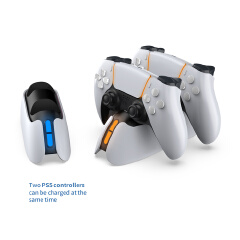 1PC Dual Controller Charger Dock for PS5 Wireless Controller Station Fast Charging Dock with Indicators for PS5 Gamepad