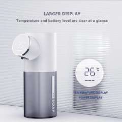 Liquid Soap Dispensers USB Rechargeable Temperature Display 320ML Automatic Dispenser Soap Foam Hand Sanitizer Machine