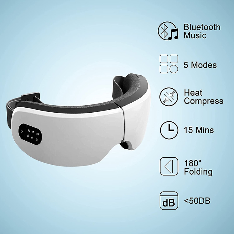 4D Electric Smart Eye Massager Bluetooth Vibration  Heated Massage For Tired Eyes Dark Circles Remove Eye Care
