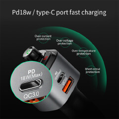 QC 3.0 Dual USB Charger Car Bluetooth 5.0 Fm Transmitter MP3 Player Car Kit TF Card Car Quick Charge Adapter Handsfree Calling