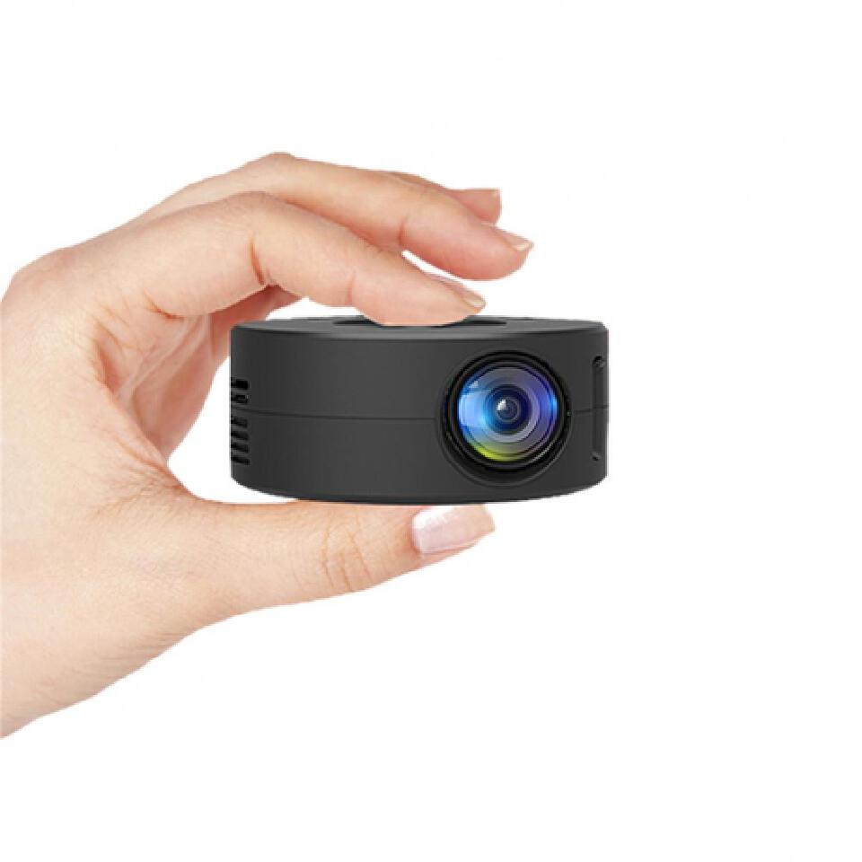 YT200 Black LED Mobile Video Projector Support 1080P Home Theater Media Player Kids Home Wired Same Screen Projector