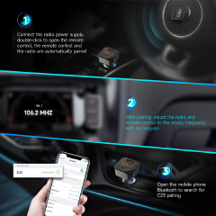 VR robot FM Transmitter Bluetooth Car MP3 Stereo Player Wireless Handsfree Car Kit with Fast USB Charger FM Radio Remote Control