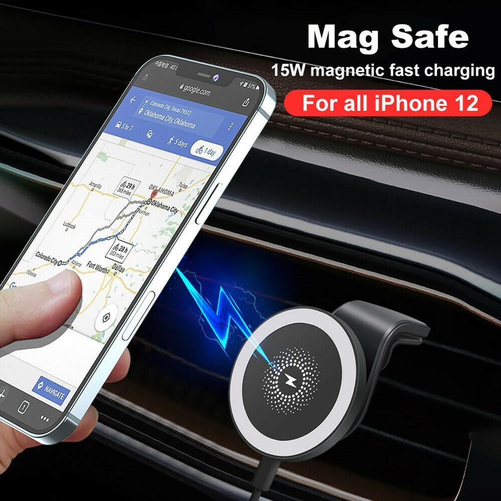 New 15W Magnetic Car Wireless Charger Holder for magsafe Series IPhone 12 13 Pro Max Mini Fast Car Charging Phone Stand