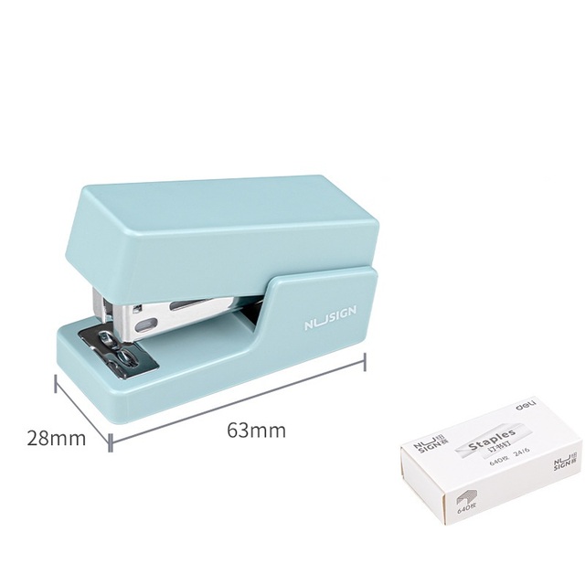 Mini Morandi Color Metal Stapler Set with Staples Binding Tools Stationery Office School Student Supplies