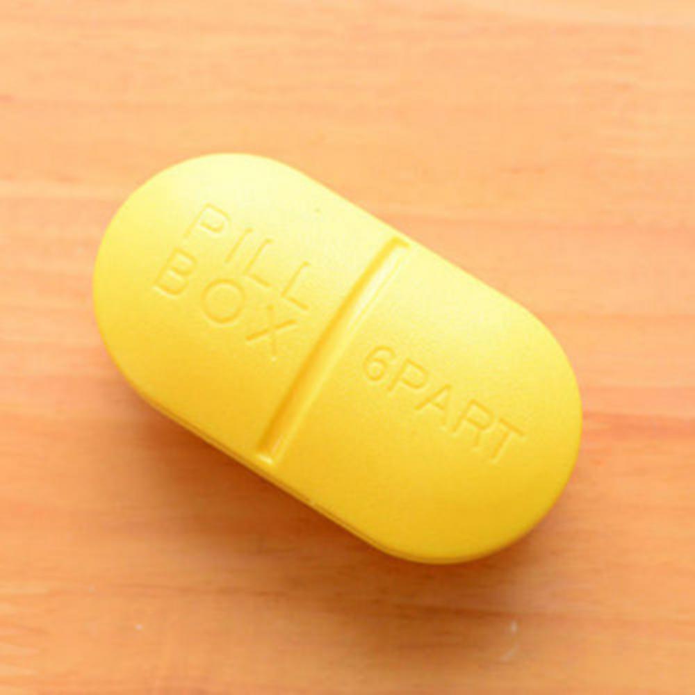 1pc Cute Mini 6 lots Portable Caixa Organizadora Medical Pill Box Drug Medicine Case Organizer plastic case