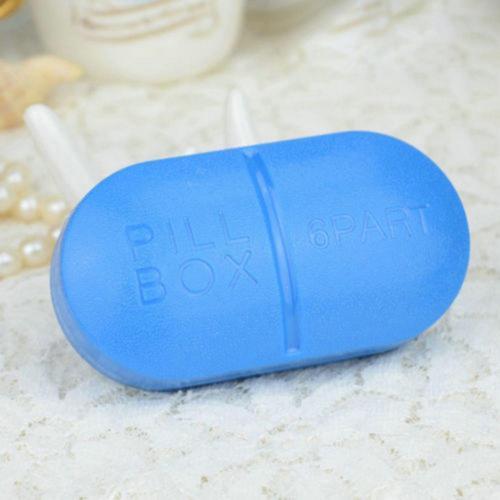 1pc Cute Mini 6 lots Portable Caixa Organizadora Medical Pill Box Drug Medicine Case Organizer plastic case