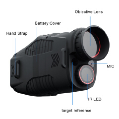 Monocular Infrared Night Vision Day Night Use Device 5X Digital Zoom 300M Full Dark Viewing Distance Hunting Telescope 1080P