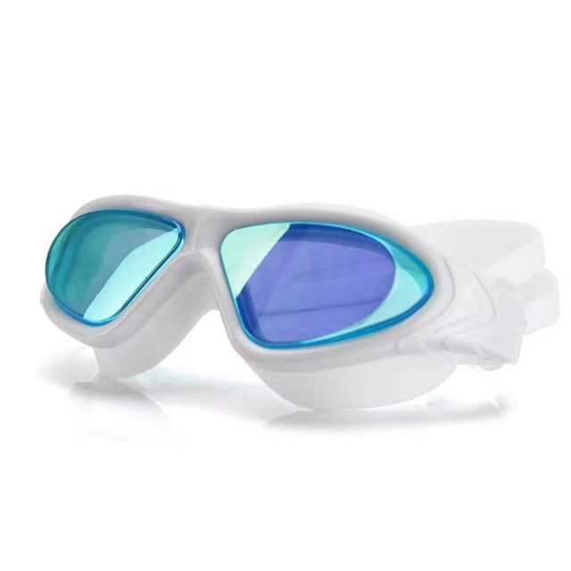Oversized Glasses Frame Swimming Goggles Colorful Plating Swimming Glasses Waterproof and Anti-Fog Men and Women