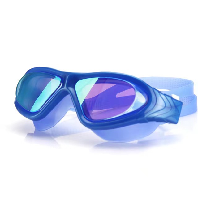 Oversized Glasses Frame Swimming Goggles Colorful Plating Swimming Glasses Waterproof and Anti-Fog Men and Women
