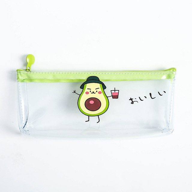 1 Pcs Kawaii Pencil Case Avocado School Pencil Box Pencilcase Pencil Bag School Supplies Stationery