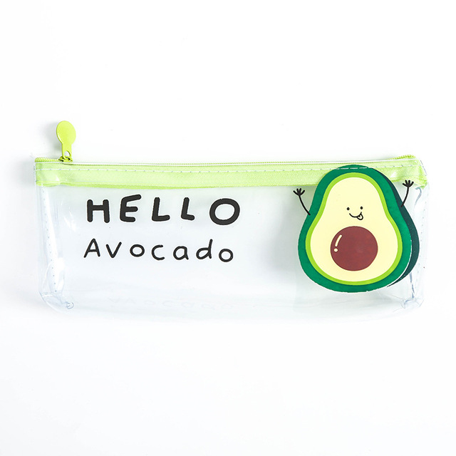 1 Pcs Kawaii Pencil Case Avocado School Pencil Box Pencilcase Pencil Bag School Supplies Stationery