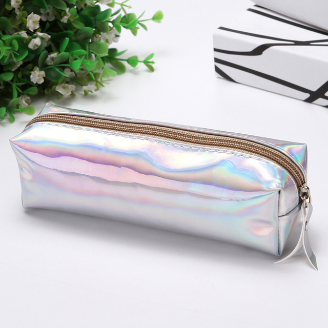 1 Pc Kawaii Pencil Case Laser girl's heart is simple School Pencil Box Pencilcase Pencil Bag School Supplies Stationery