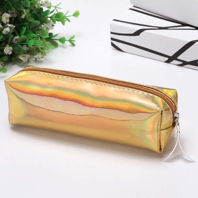 1 Pc Kawaii Pencil Case Laser girl's heart is simple School Pencil Box Pencilcase Pencil Bag School Supplies Stationery