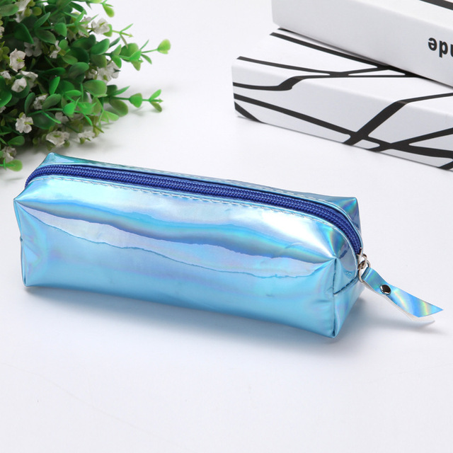 1 Pc Kawaii Pencil Case Laser girl's heart is simple School Pencil Box Pencilcase Pencil Bag School Supplies Stationery
