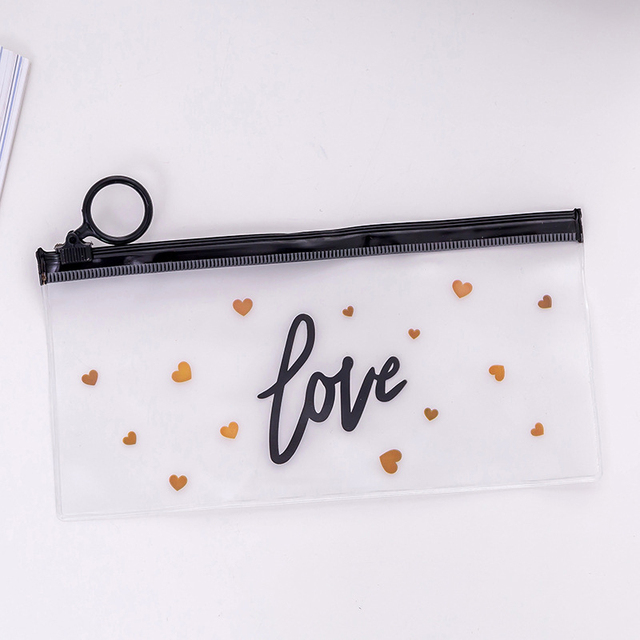 Kawaii Unicorn EVA Pencil Case Simple Ring Zipper Pull Design Office Pencil Bag Cute For Student School Supplies Stationery Gift