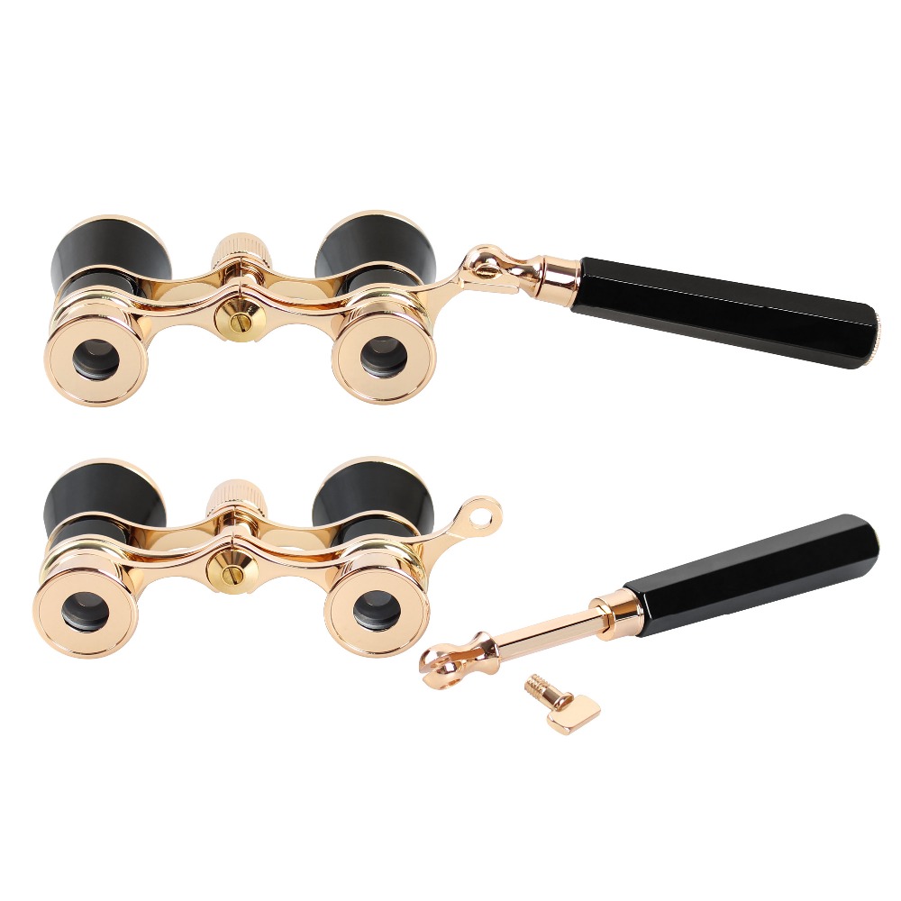 3X25 Opera Binocular Coated Lens Telescope Opera Glasses Coated Theater Glass Lady Glass Handle Telescopio Women Girls Gifts