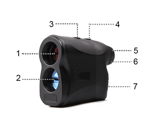 Digital Monocular Telescope Laser Rangefinder 600m Distance Meter 6X Speed Tester For Golf Sport, Hunting, Survey
