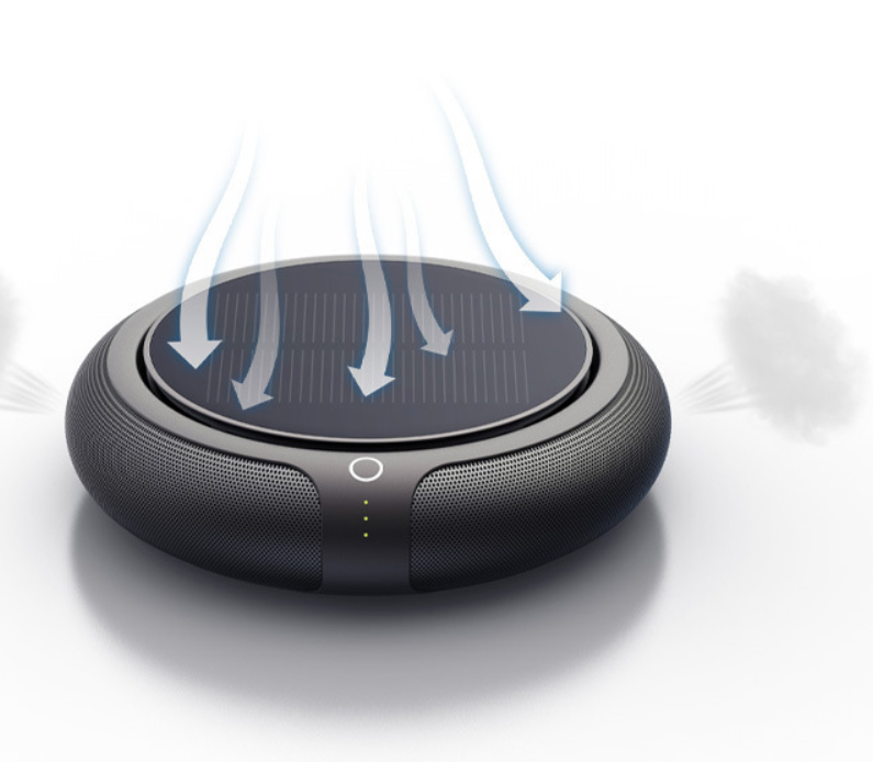 Rechargeable Solar Car Air Purifier Negative Ion Aromatherapy Round Portable Deodorant Formaldehyde Smart Air Freshener